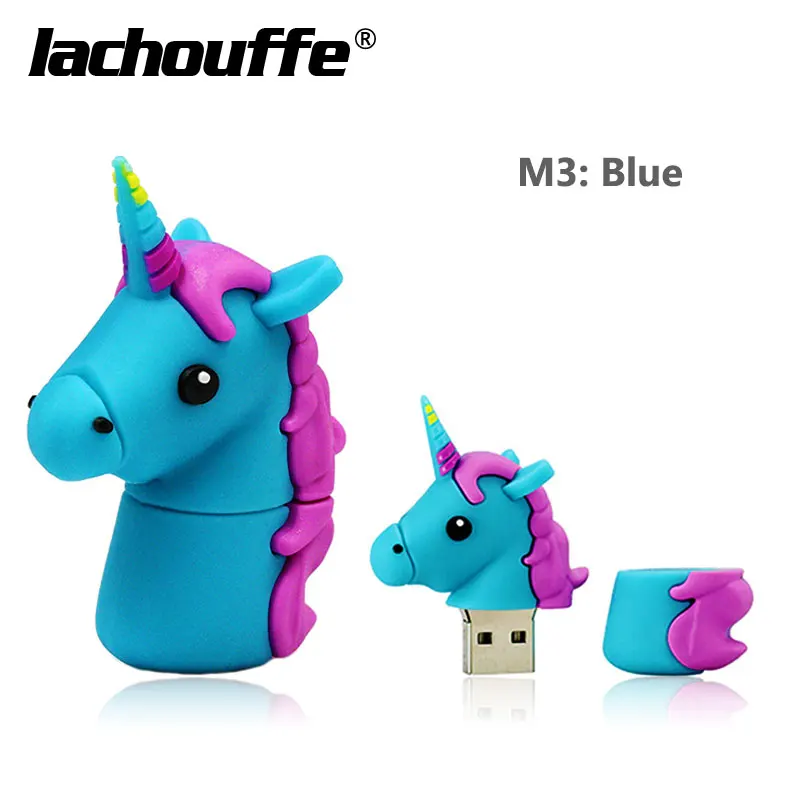 Прекрасный единорог usb флеш-накопитель 4 ГБ 8 ГБ 16 ГБ 32 ГБ 64 ГБ Usb флэш-накопитель 128 ГБ Флешка мультфильм usb-флэш-накопитель