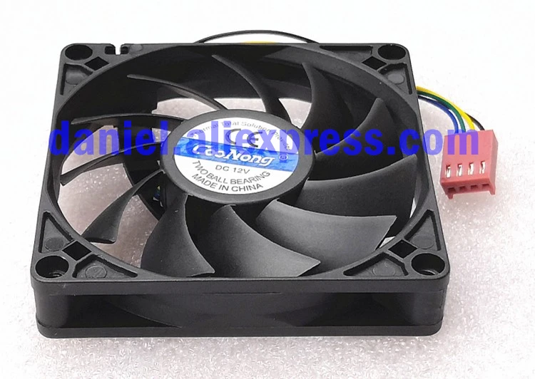 Original Everflow r128015bm 12V 0.25A 8015 8cm 4-wire adjustable speed double ball silent fan | Fans &amp Cooling