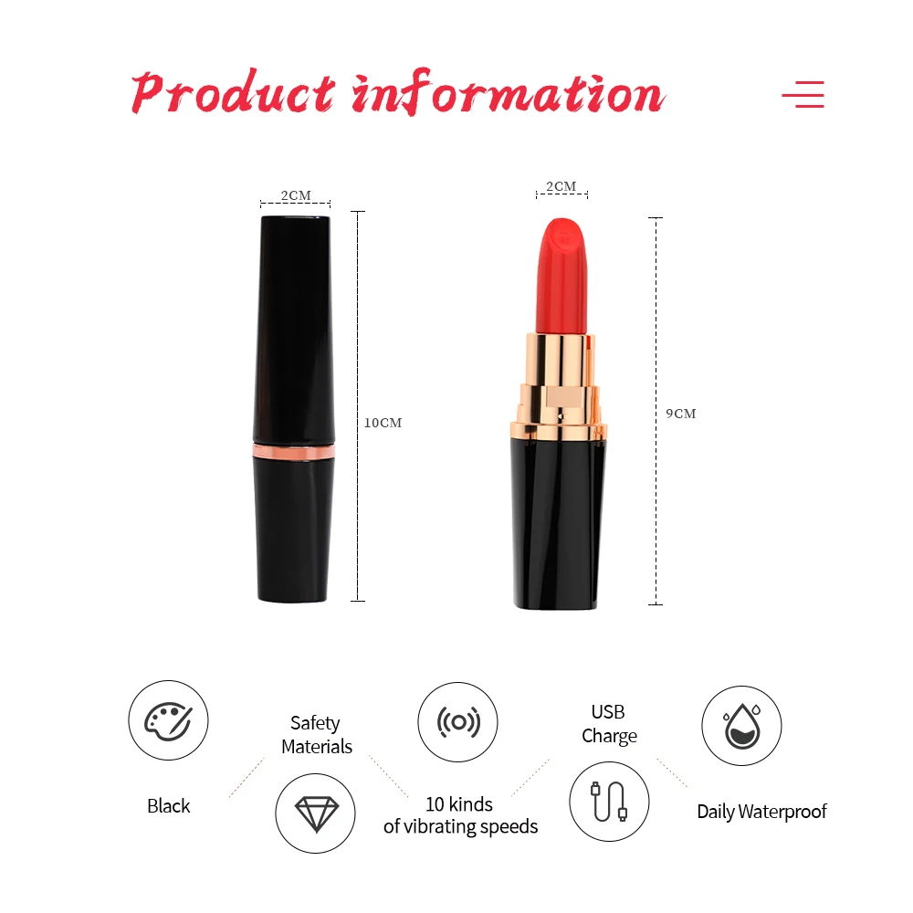 USB зарядка губная помада вибратор Портативный пуля g-точка Стимулятор клитора