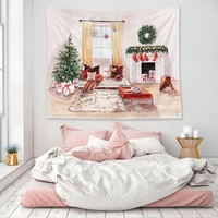 cartoon christmas tree socks tapestry wall hanging home living room decor santa claus big tapestry wall decorative dropshipping