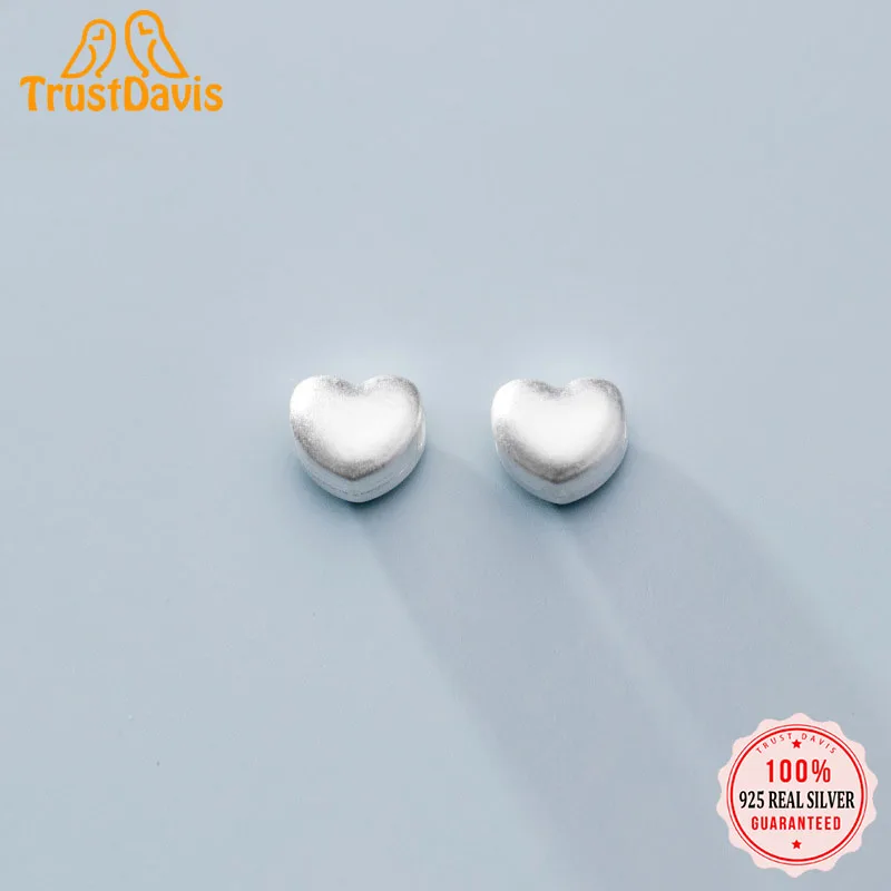 

TrustDavis модные S999 Стерлинговое Серебро романтические 3D сердца бусины шармы для браслета или ожерелья DIY Аксессуары Ювелирные изделия DZ489