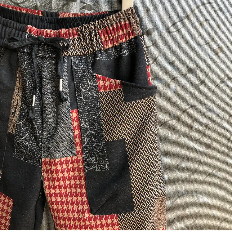 Штаны-шаровары мужские осенне-зимние со шнурком и манжетами на щиколотке |