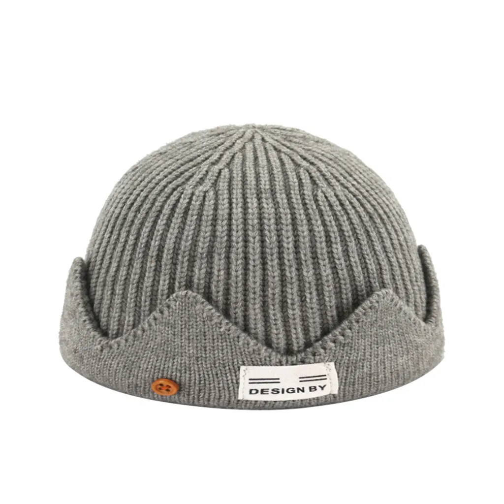 Вязаная шапка SAGACE осенне зимняя шерстяная Кожаная с дыней теплые головные уборы