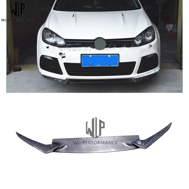 Golf 6 MK6 R20 углеродное волокно OSIR Тип сплиттер автомобильный передний бампер