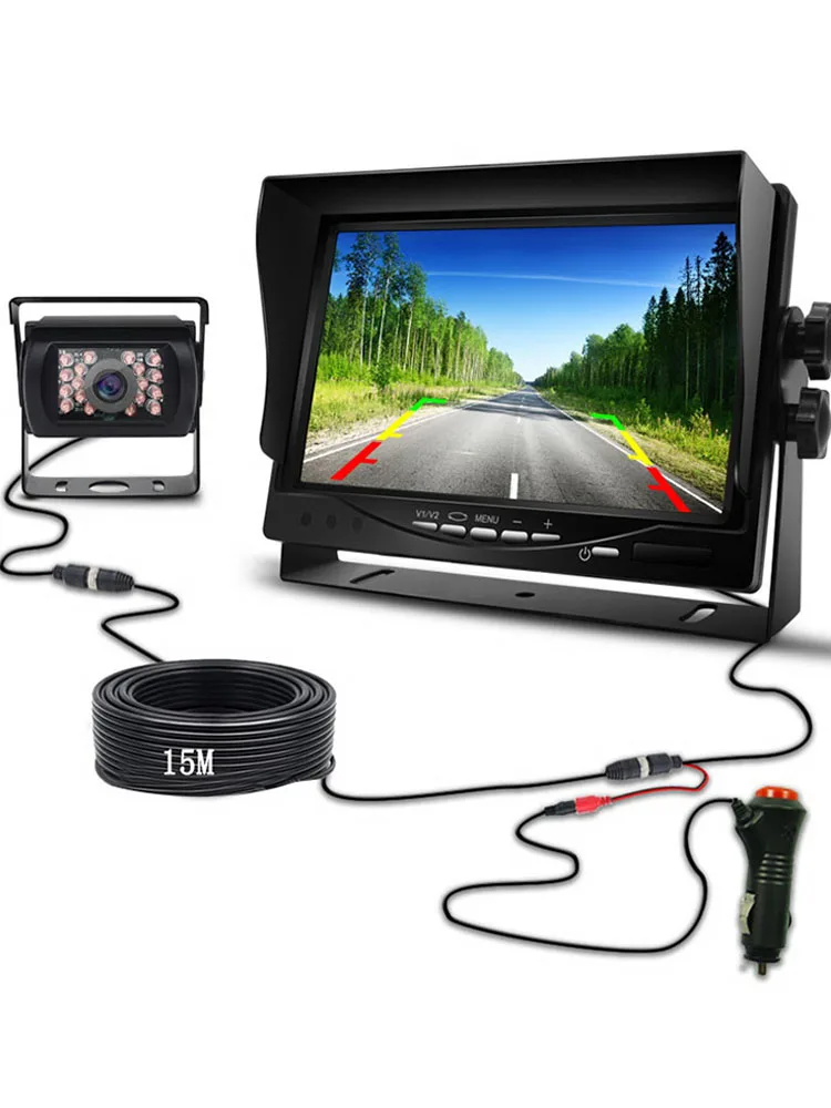 Truck View Camera High Definition Car 7inch Digital LCD Car Monitor Ideal for DVD Display for RV  Vehice Bus Parking Assistance