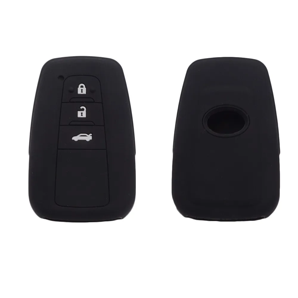 

Xinyuexin silicone Car Key Case Fob For Toyota CHR C-HR Camry Prado Prius 2017 2018 2019 Corolla RAV4 3 buttons cover protector