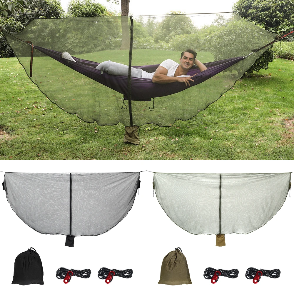 

2021 Hammock Not Included Outdoor Easy Setup Travel Portable Hammock Separating Mosquito Bed Net Mosquito Net Double Person