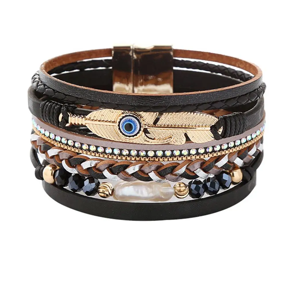 Поп Стиль Браслет дьявол глаз браслет с жемчужинами в стиле барокко женский