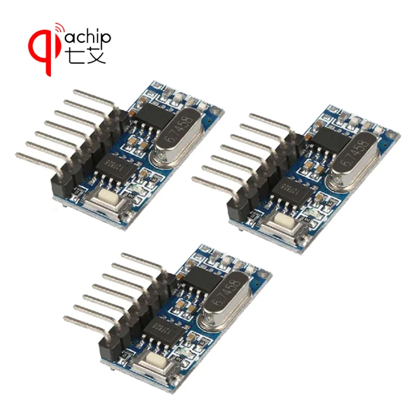 433 МГц RF приемник обучающий код декодера модуль Беспроводной 4 канала Выход для