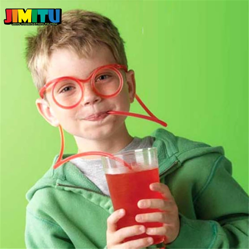 JIMITU забавные мягкие пластиковые очки гибкие питьевые игрушки случайных цветов забавные вечерние трубчатые инструменты для шутки Детские вечерние игрушки Наборы