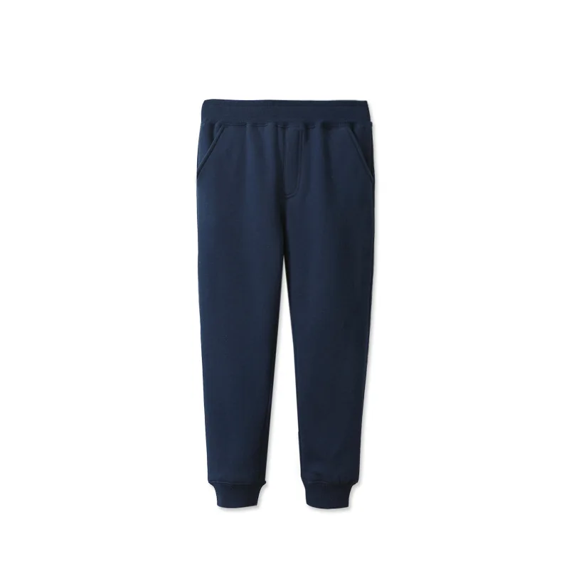NAVY BLUE pants Детские зимние плотные штаны с флисовой подкладкой для мальчиков и девочек теплая детская одежда хлопковые длинные штаны повседневные спортивные штаны для детей от 3 до 12 лет - Цвет: NAVY BLUE pants