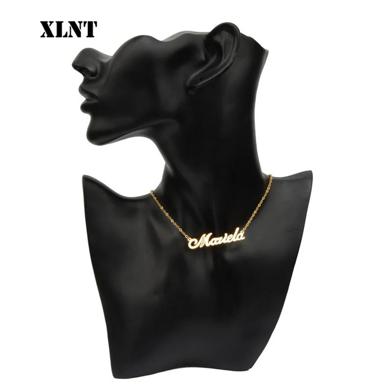 XLNT Mariela Name Necklace Handmade Custom Personalized Necklaces for Women Men Stainless Steel Statement Choker Bijoux | Украшения и