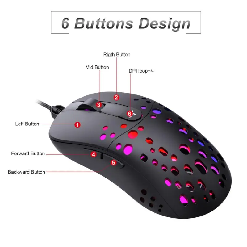 a904 проводной мышь rgb световой от