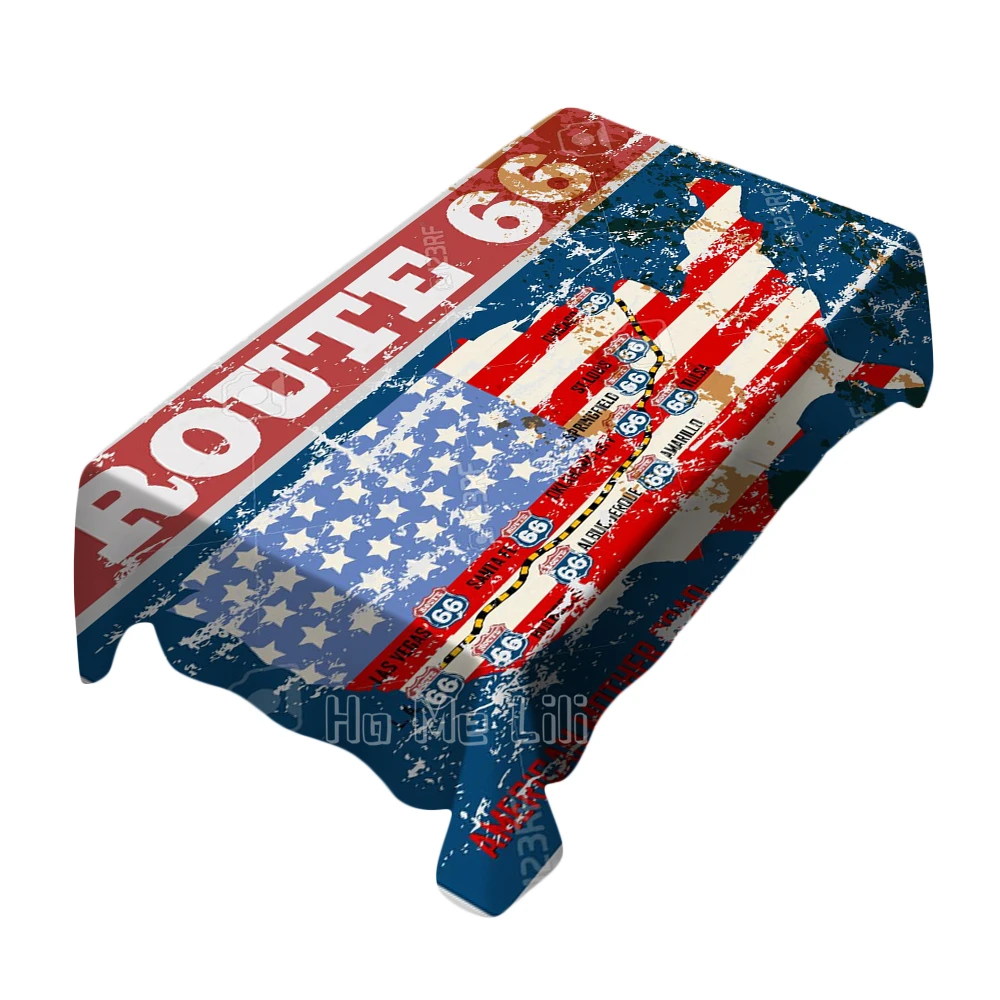 

Route 66 Backdrop For Photography Tablecloth Indoor And Outdoor Art Decoration