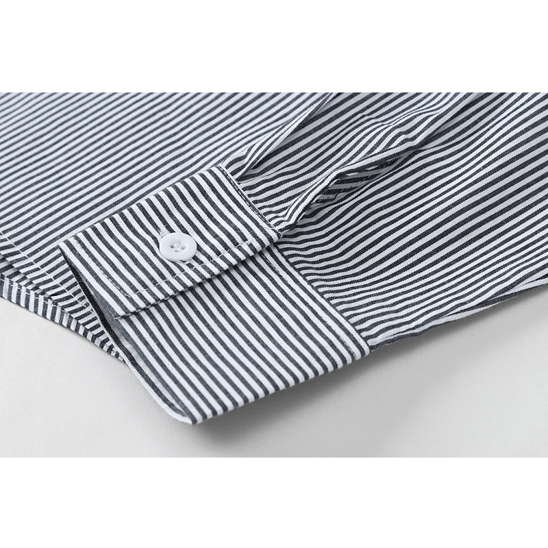 

Striped BF Cardigan Blouses And Shirts Women Long Sleeve 2021 Lapel Oversized Relax Tops Office Ladies Korean Basic Blusas Mujer