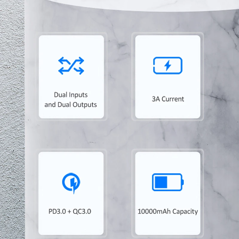USAMS power Bank 10000mAh PD QC3.0 bank для iPhone Xiaomi Quick Charge 3 0 Портативный внешний аккумулятор HUAWEI