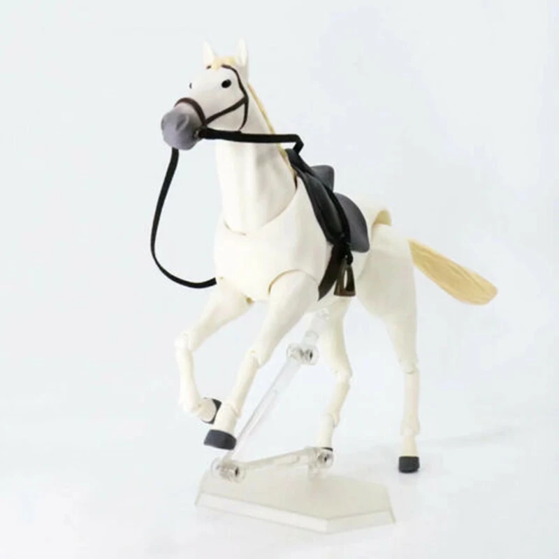 Масштаб архетип белая коричневая лошадь высокий подвижный подарок подходит 1/12