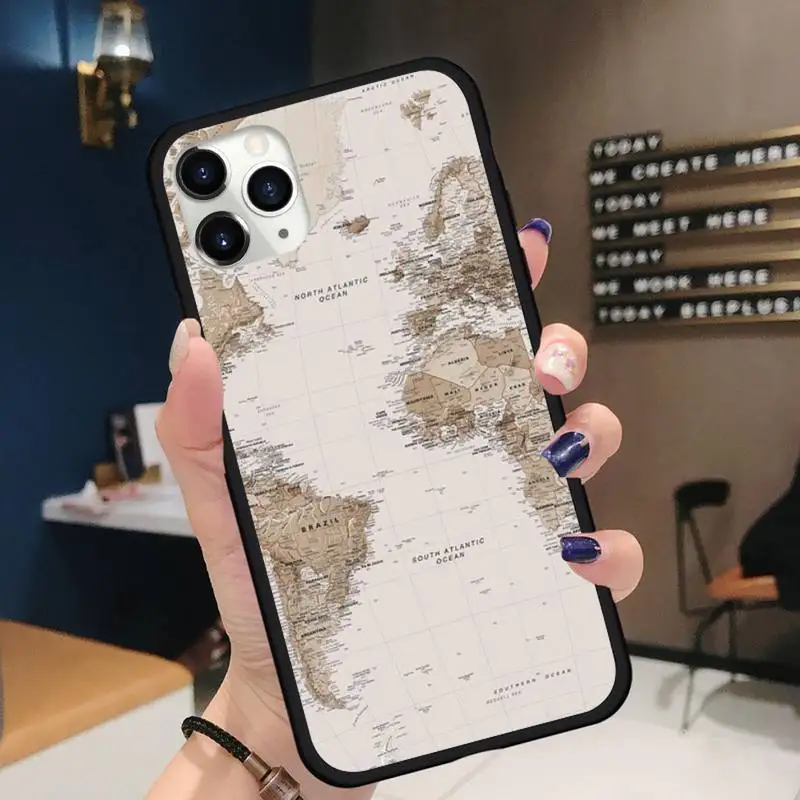 

Popular Planes Map Designs Phone Case for iPhone 11 12 pro XS MAX 8 7 6 6S Plus X 5S SE 2020 XR Soft silicone