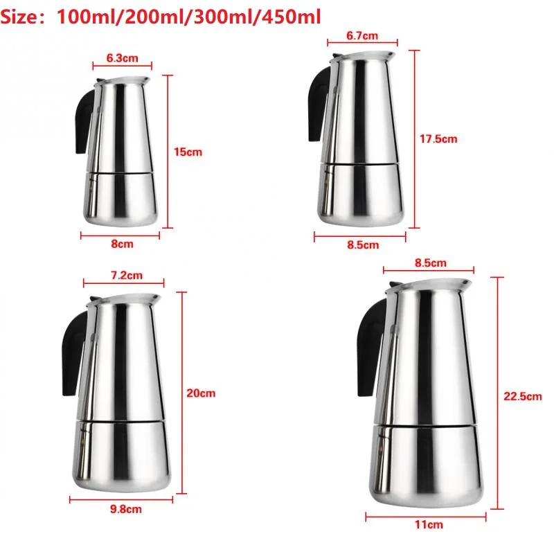 Кружка для воды из нержавеющей стали кувшин кофе Мока кофеварка эспрессо