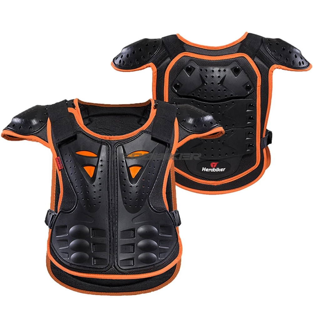 

For Age 4-12Y Boys Girls Youth Children Kids Body Protection Motocross Armor Vest Suits Skiing Skating Front Back Protect
