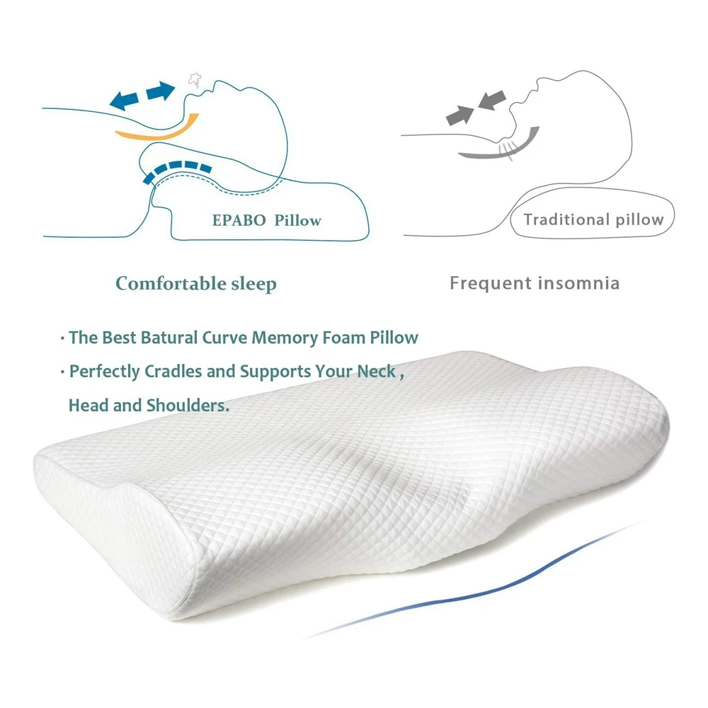 Ортопедическая подушка для шеи с эффектом памяти сна боли в шее | Дом и сад