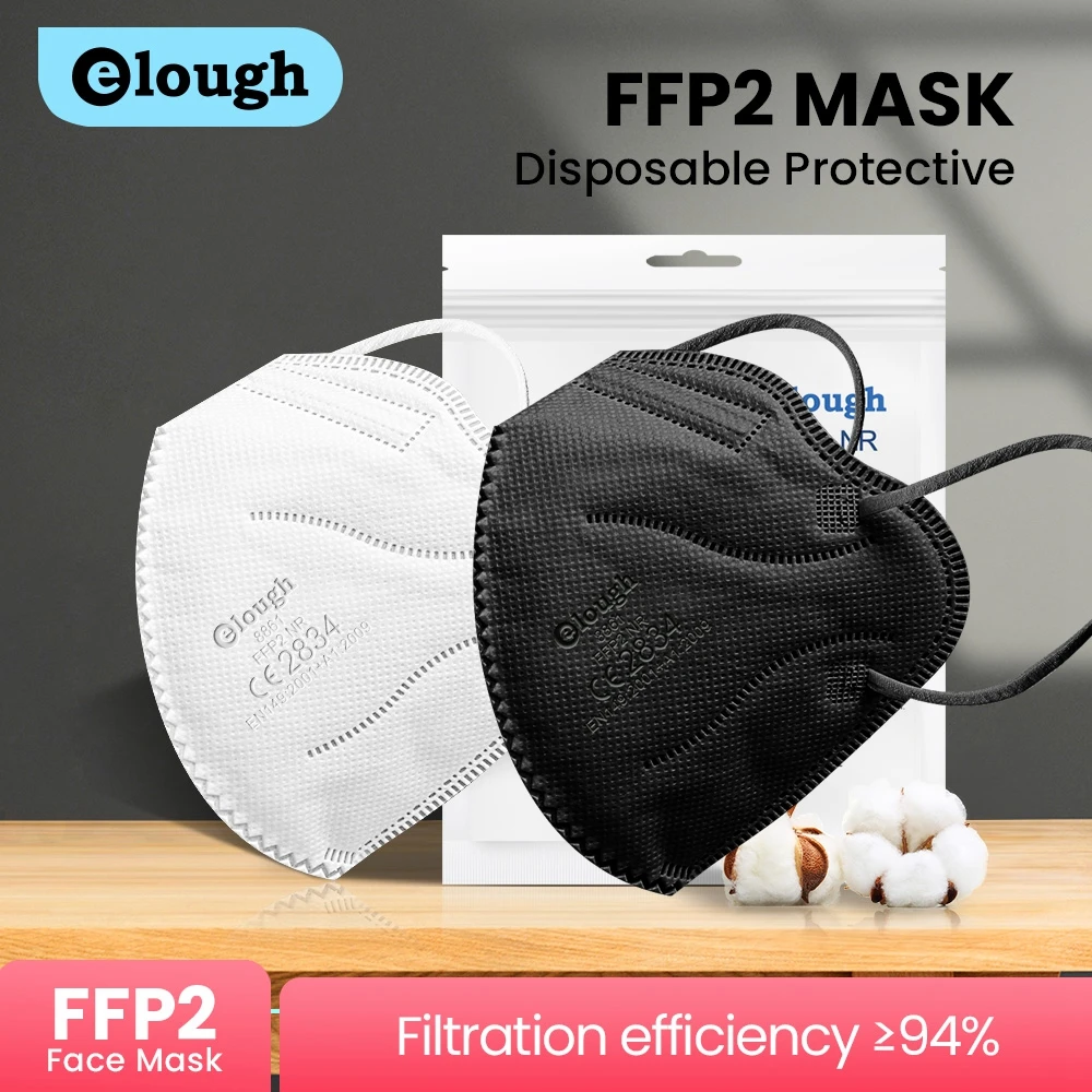 

White Black FFP2 Mask CE 2834 FFP2 Mascarillas 5 Layers KN95 Reutilizable Masque Respirator FPP2 Mascarillas FPP2 Negras FFP3