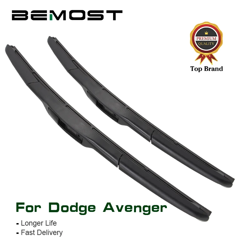 

BEMOST Car Wiper Blades Natural Rubber For Dodge Avenger 24"+22",2007 2008 2009 2010 2011 2012 2013 2014 Fit U Hook Arm