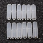 12 шт., преобразователи для аккумуляторов размером AAA на AA, держатель, чехол, переключатель, экологический портативный Преобразователь батарей