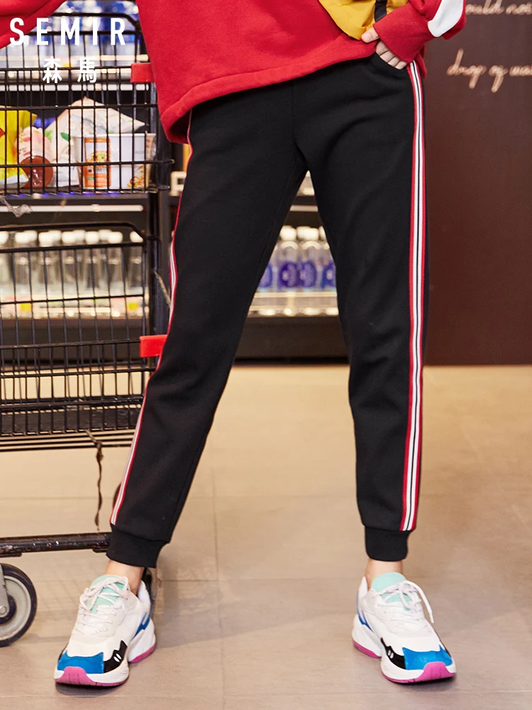 SEMIR утолщенные и бархатные спортивные штаны женские зимние 2019 новые корейские