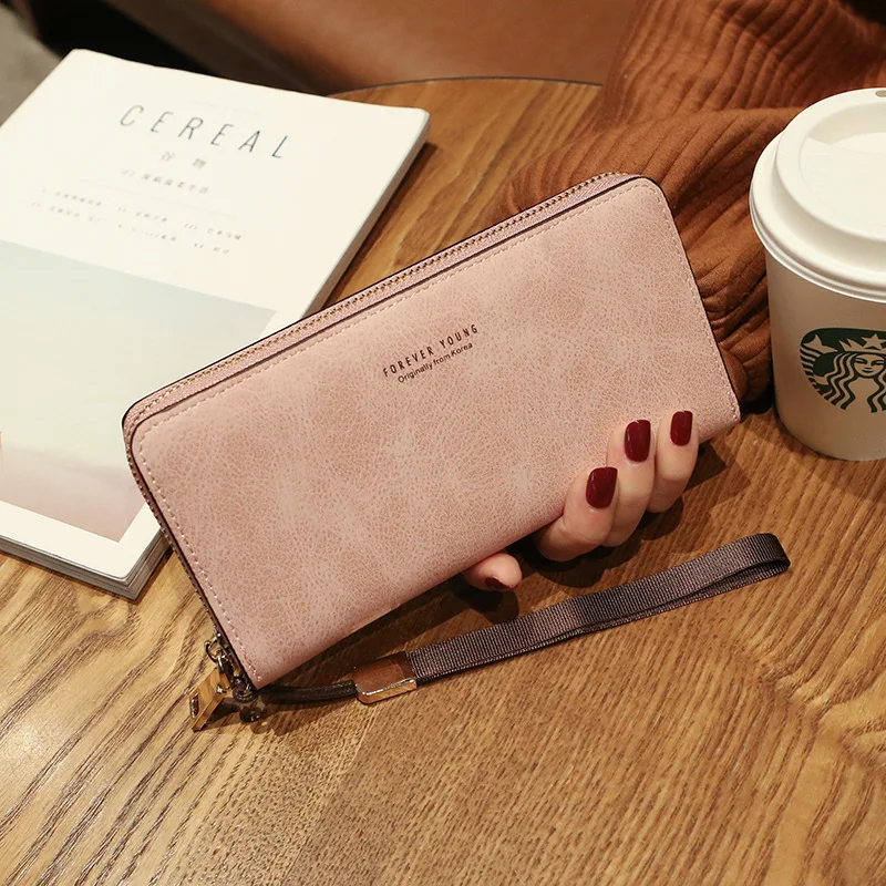 

New Stylish Brand Designer Wristband Women's Wallet Many Departments Clutch Wallet Female Long Large Card Purse Ladies Handbag