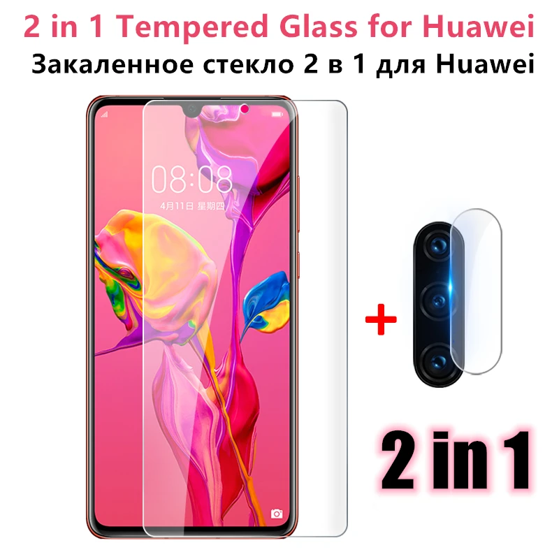 2-в-1 защитная пленка из закаленного стекла для huawei P20 P30 lite Pro Honor 9X 10i в стиле 20-х г