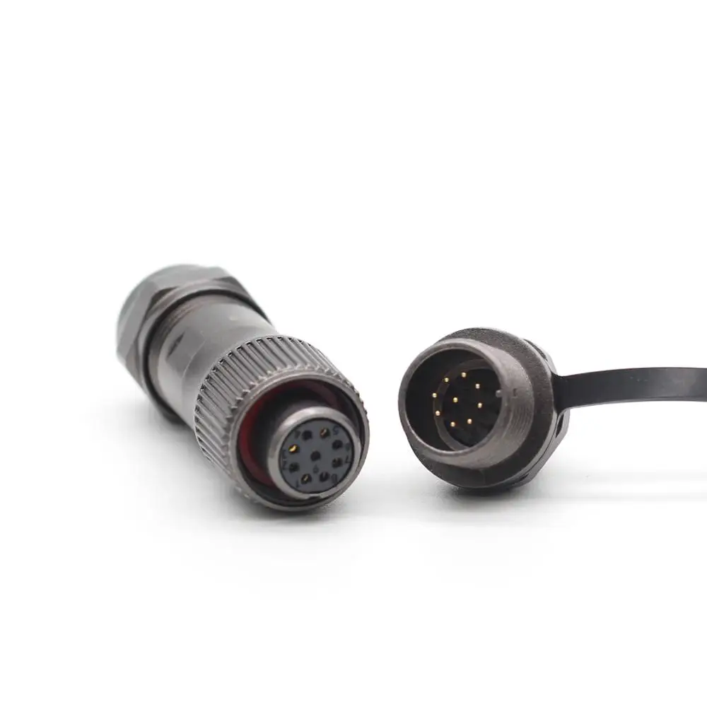 WEIPU ST12 9-контактный металлический водонепроницаемый Промышленный разъем с задней