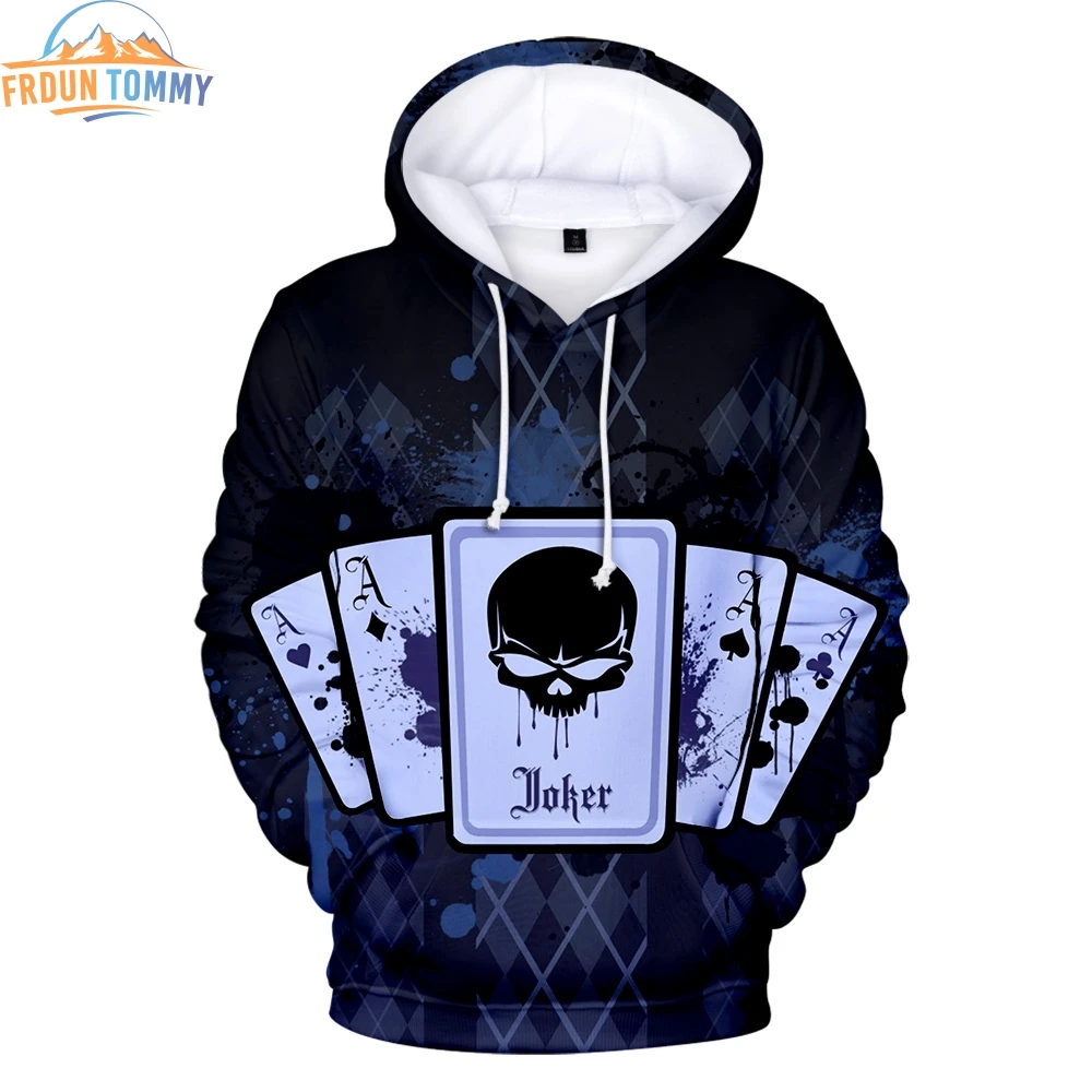 Новинка толстовки с 3D принтом Джокер Повседневная стильная одежда Nwe для