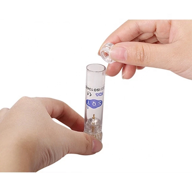 Derma титановые наконечники микроedle 0 25/0 6/1 мм автоматический золотой штамп уход за