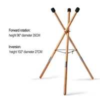 13 5 inches large removable dual purpose steel tongue drum percussion instrument drum stand solid wood bracket