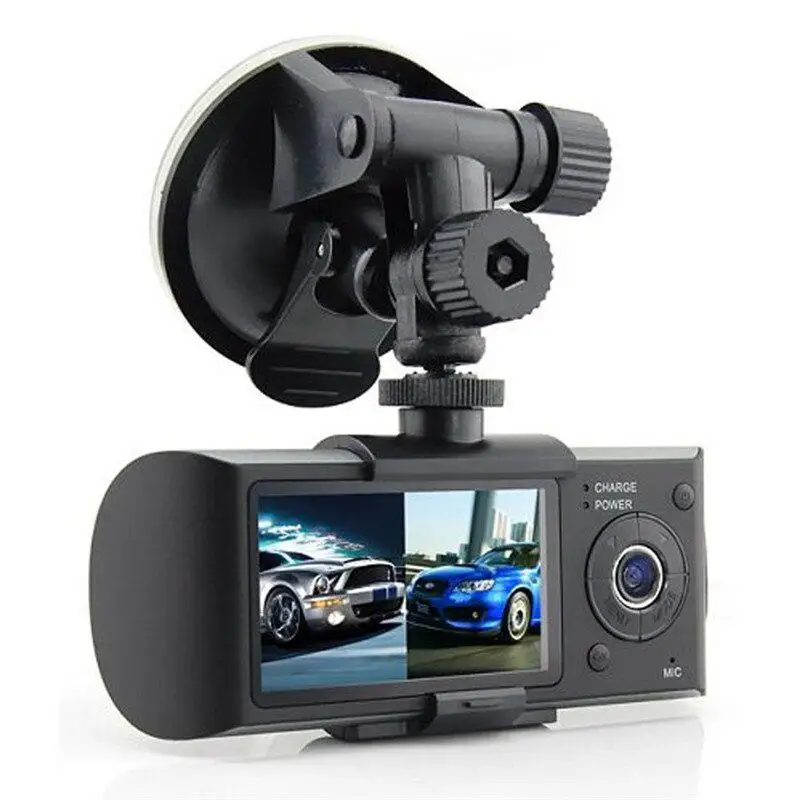 Автомобильный видеорегистратор R300 DVR Dash camera gps с двумя объективами g сенсор