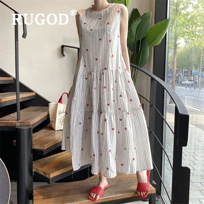 Женское платье без рукавов RUGOD Элегантное Длинное Летнее Платье макси с