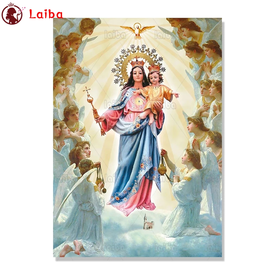 pictures 5d diamond painting Vintage art, religious virgin, angel full novelty 2021 mosaic art diamond embroidery icons new hot