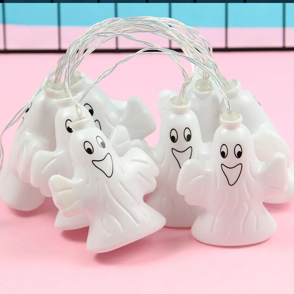 

1 PC Halloween Ghost Lights 10 Lights 59" Decorative Lights for Halloween Party Home Indoor Outdoor Decoration(Warm White)
