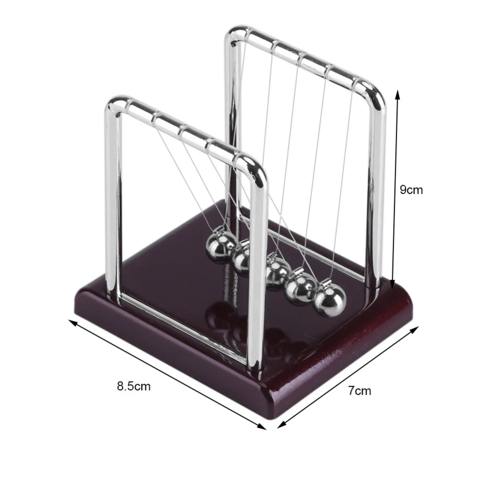 Balance Ball Desk Table Metal Pendulum Decor Physics Science Accessory Desk Toys Kids Antistress Game Newtons Cradle Steel Ball