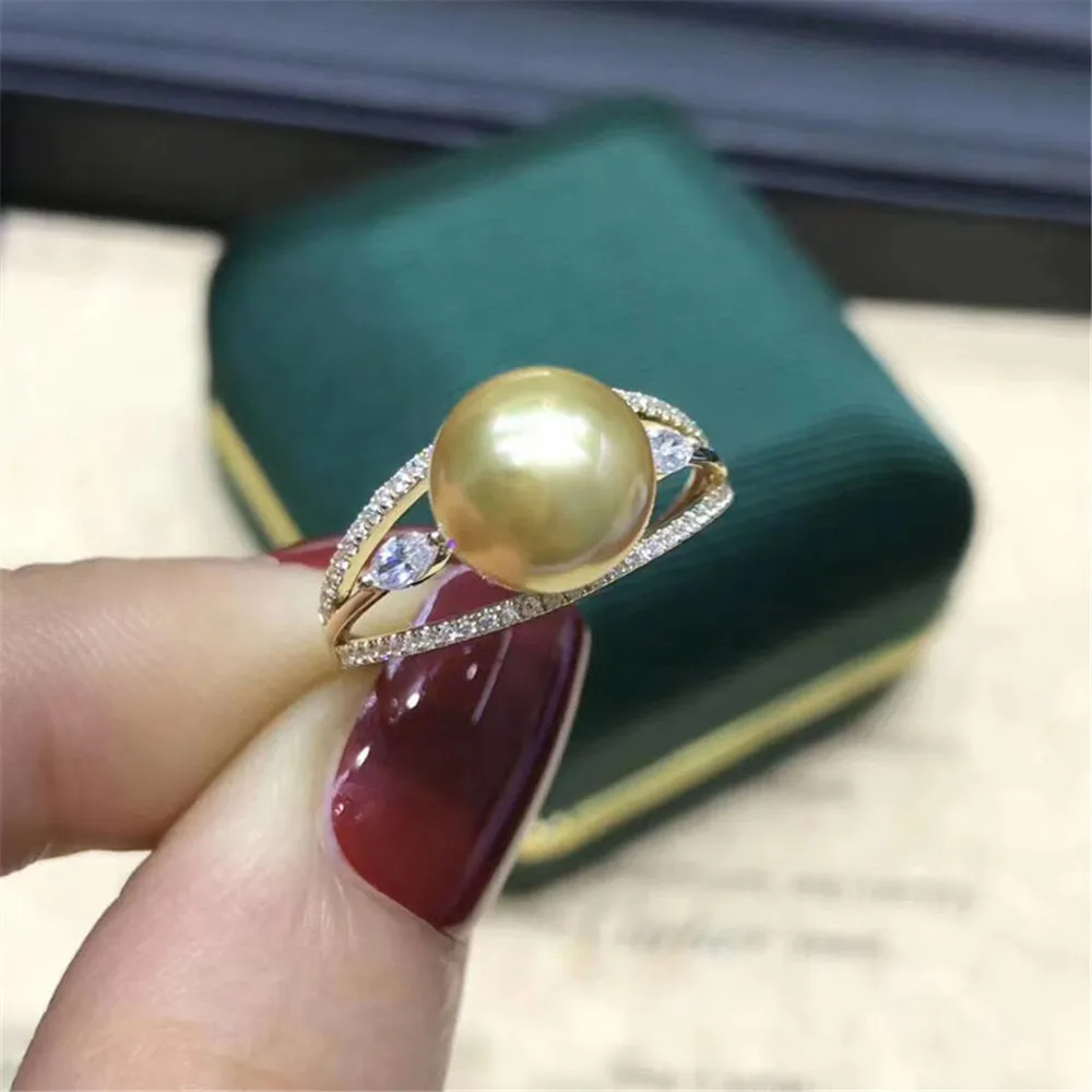 

Pearl Ring Settings, Fashionable Ring Findings, Adjustable Size 925 Silver Ring Jewelry DIY Making No Pearl