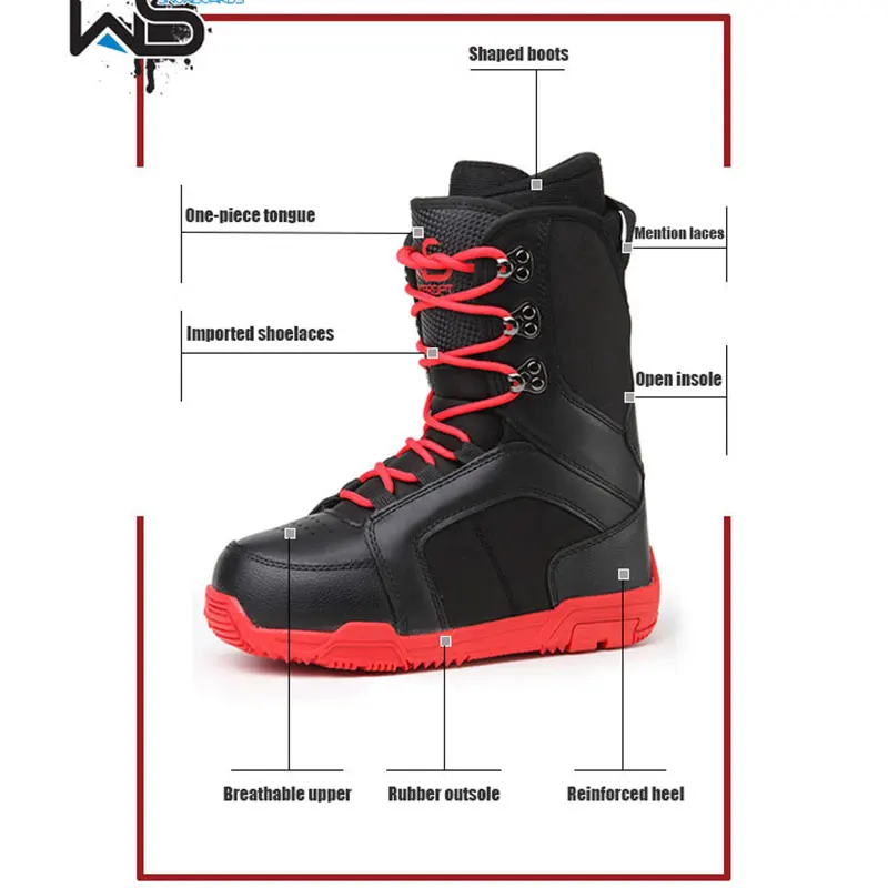 Мужская и женская профессиональная Лыжная обувь Теплые водонепроницаемые