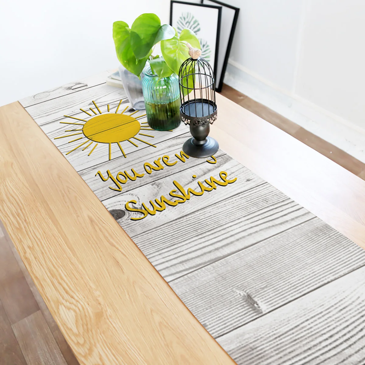Ты мой Солнечный Свет Деревянные Настольные Дорожки домашний декор для