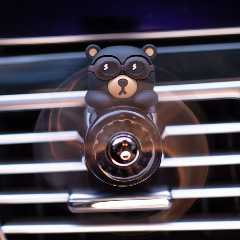 

Car Air Freshener Aromatherapy Pilot Rotating Propeller Air Outlet Fragrance Flavor Bear Pilot Car Accessories Interior Perfume