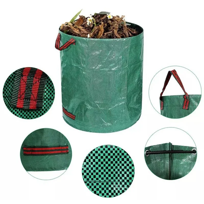 

72-Gallon Reusable Garden Garbage Bags Heavy-Duty Garden Garbage Bags Garden Leaf Bags Used To Collect Leaves Grass