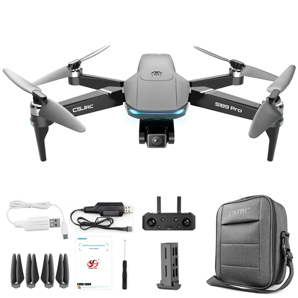 

Радиоуправляемый Дрон для аэрофотосъемки Дрон S189 PRO GPS позиционирование бесщеточный Радиоуправляемый квадрокоптер 6K аэрофотография самол...