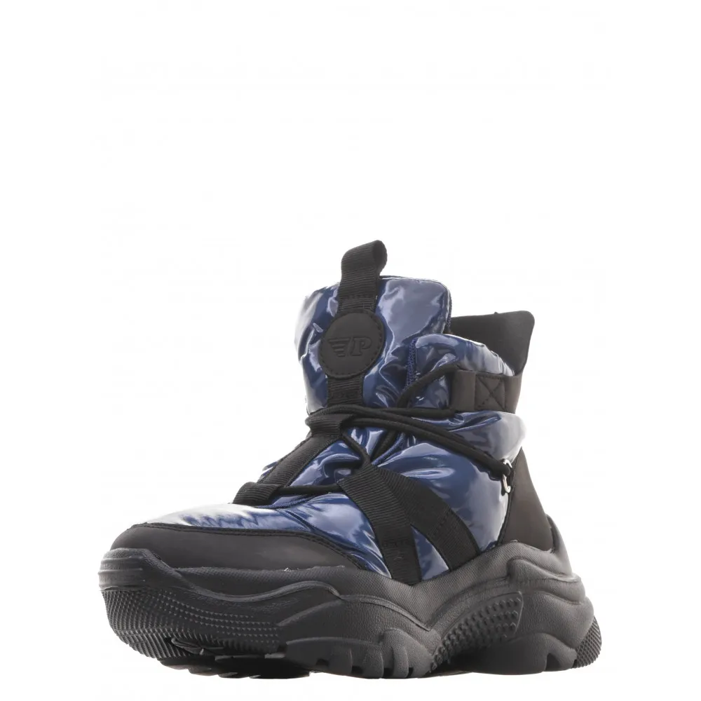 Женская обувь PATROL ботинки осень зима текстиль/иск.нубук цвет синий подкл.-иск.мех