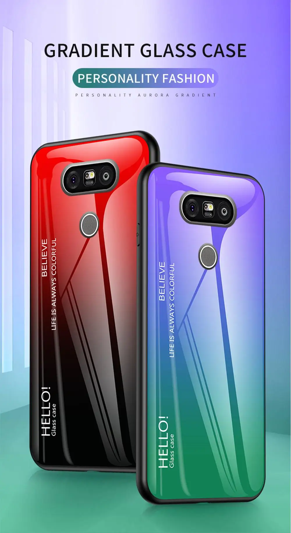 Чехол для телефона LG G8 G7 G6 G5 закаленное стекло противоударный чехол для LG G5 G6 G7 G8 градиентный цвет глянцевое стекло защитный чехол