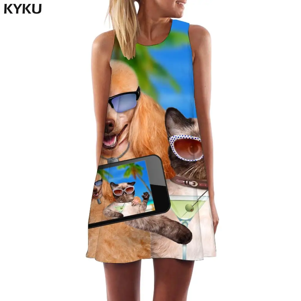 

KYKU Animal Dress Women Party Boho Hip Hop Vestido Sexy Harajuku Sexy Womens Clothing Tassel Gothic Wrap Fashion