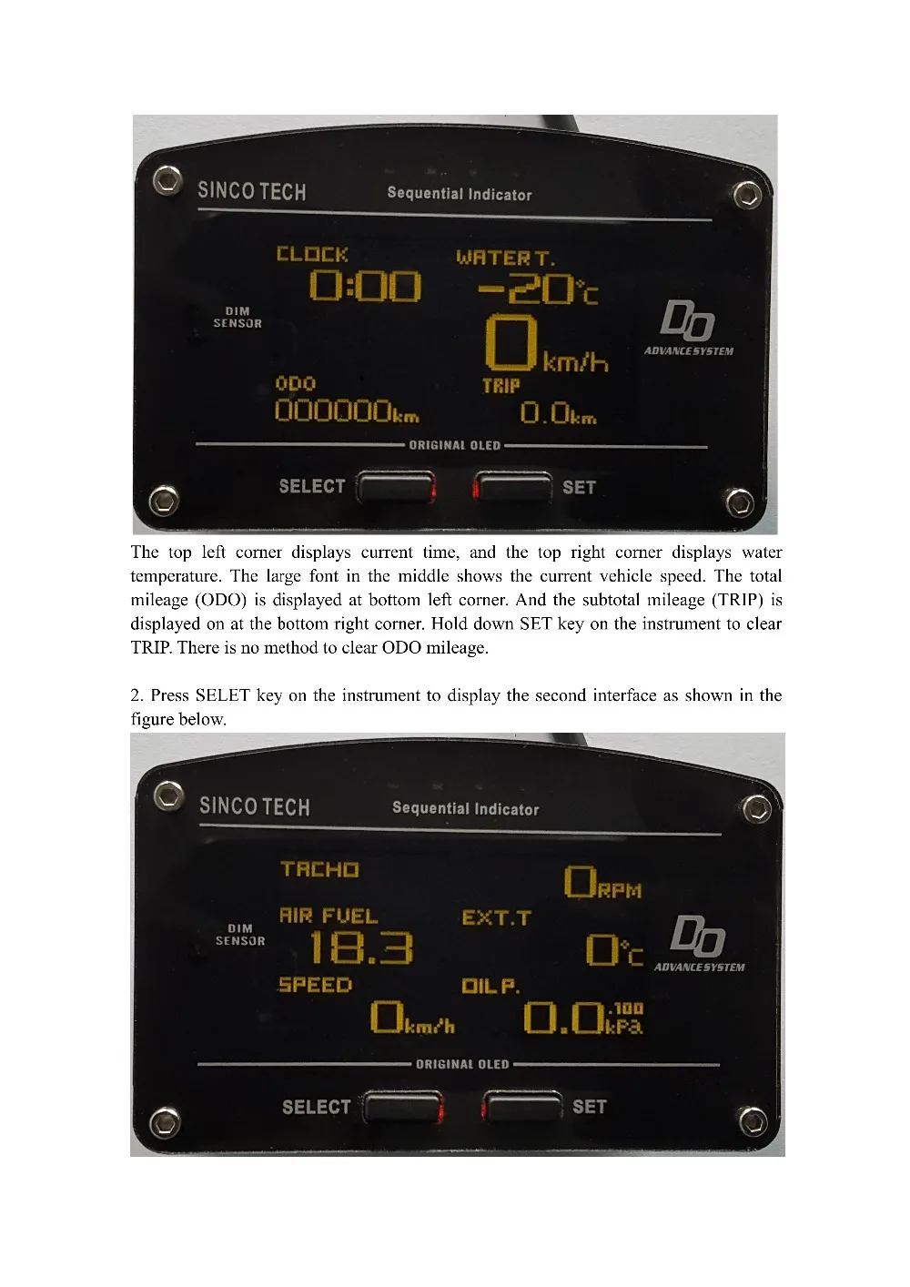 CNSPEED 10 в 1 Стиль Авто спортивный цифровой измеритель OLED цифровой тахометр полный сенсор комплект Электрический автомобильный измеритель YC101196